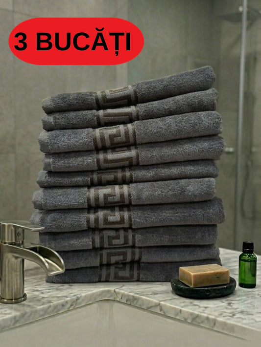 Set 3 Prosoape Baie, Bumbac 100%, 50x90cm, Bleumarin-ZP05