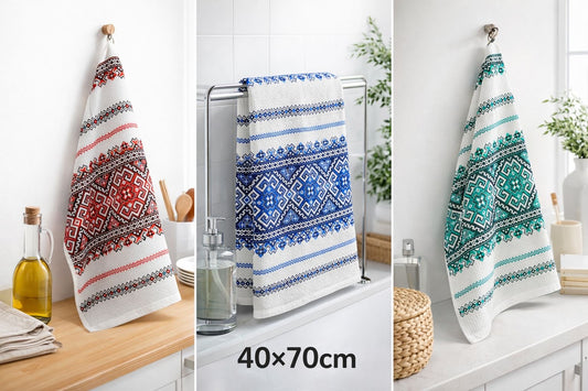 Set 20 Prosoape Bucatarie din Bumbac, 40x70cm, 3 Culori-HP10618