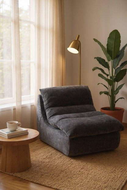 Fotoliu Premium Aveline, cu Sustinere Ergonomica HD Foam, Catifea, Gri-C10006