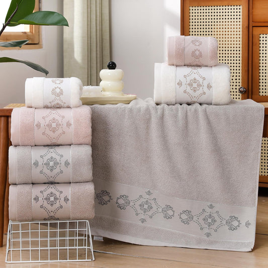 Set 10 Prosoape Pentru Față și Mâini din Bumbac, 50x90cm, Culori Combinate-HP10715