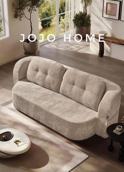 Canapea Premium Venezia, cu Susținere Ergonomică HD Foam, Catifea, Bej-C9471