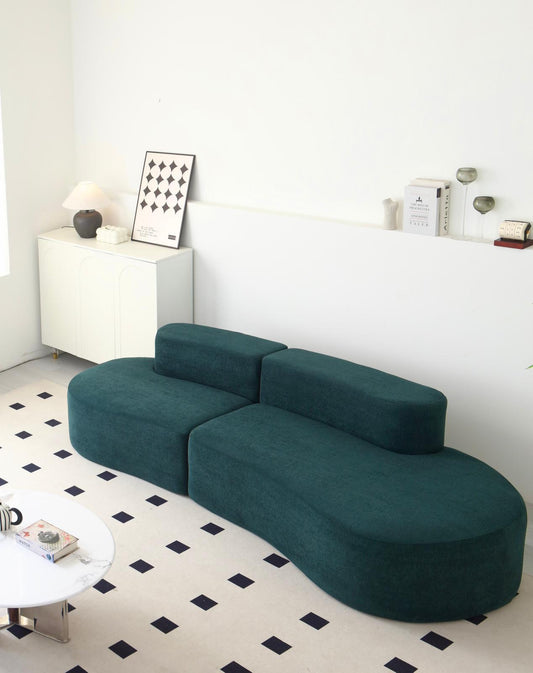 Canapea Premium Veloria, cu Susținere Ergonomică HD Foam, Catifea, Verde-C9474