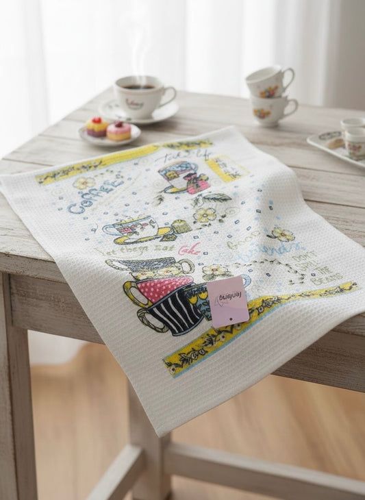 Set 12 Prosoape Bucatarie din Bumbac, 40x60cm, Coffee-HP10627