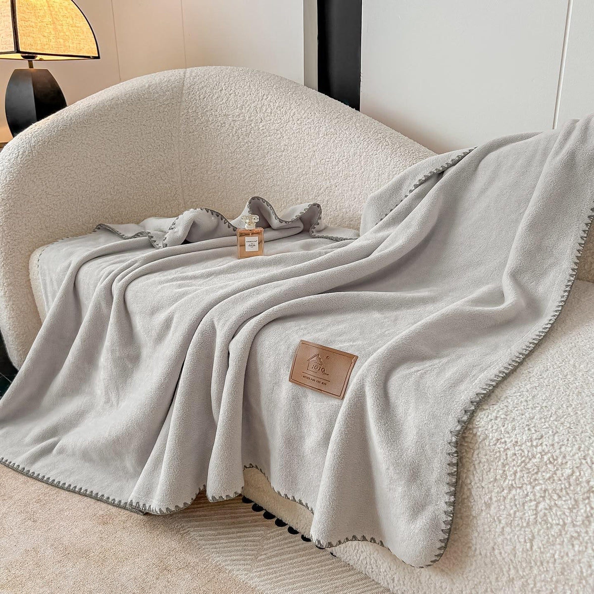 Patura Cocolino tip casmir, cu capse, utilizabilă si ca sal, 100×140 cm-C11480