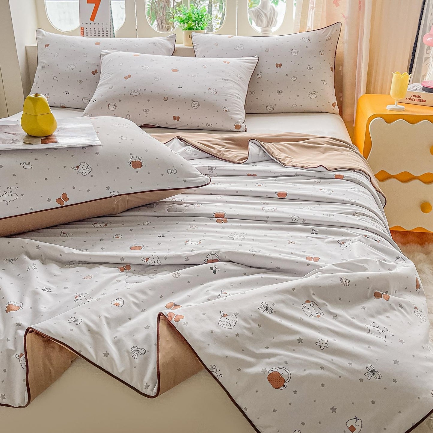 Set Pilota Racoritoare Summer Breeze+2 Fete de Perna, Kitty-C11092