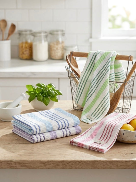 Set 12 Prosoape Bucatarie din Bumbac, 40x60cm, 4 Culori-HP10620