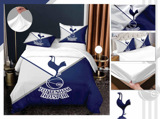 Lenjerie Pat Dublu, Finet, 4 Piese cu Elastic, Echipa Football, Tottenham Hotspur-H9302