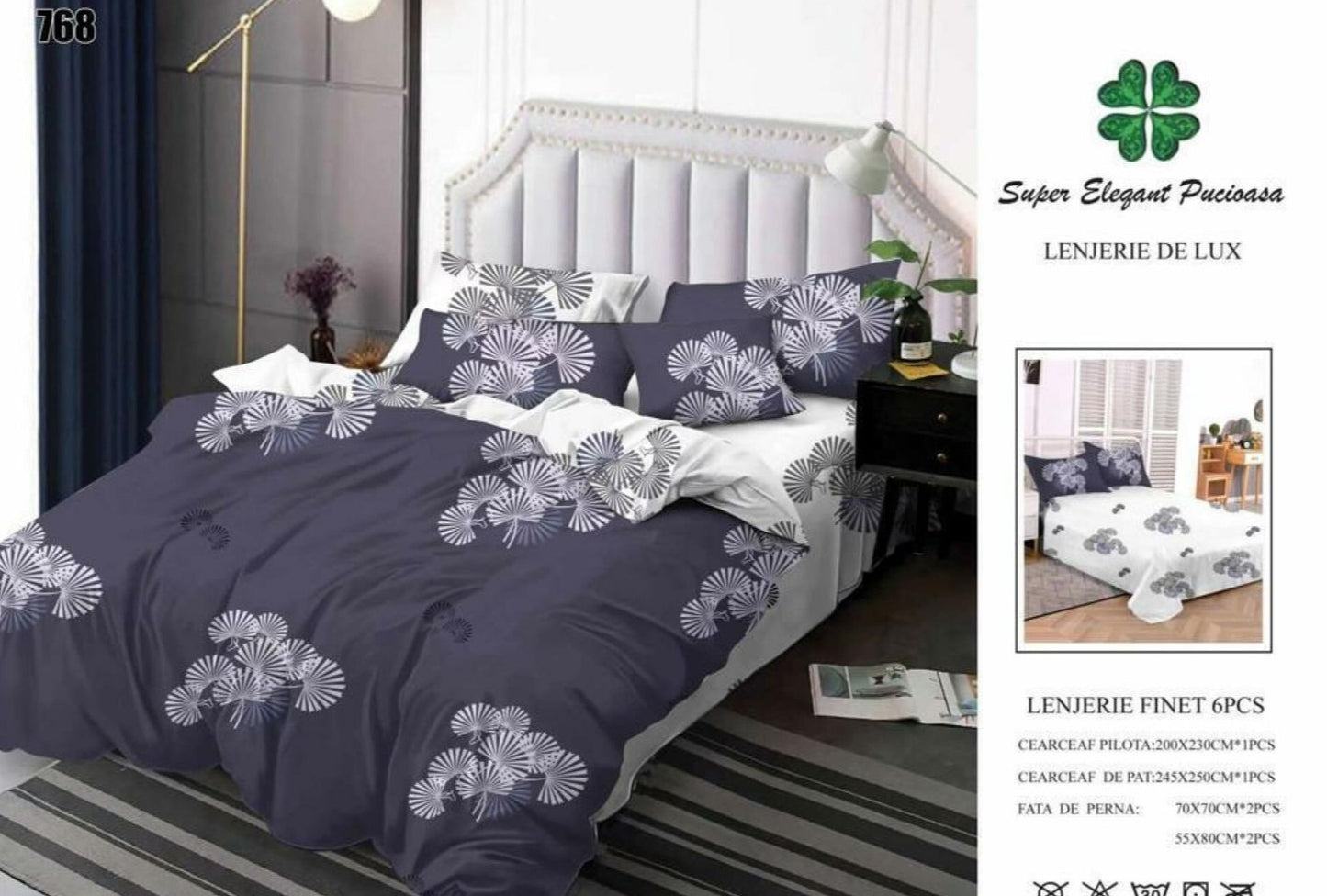 Lenjerie Pat Dublu din Finet, 6 Piese-SEP9074