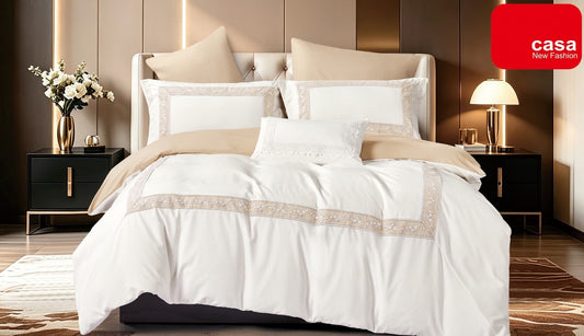 Lenjerie Luxury din Bumbac Finetat Superior, cu Broderie, 4 Piese-R11175