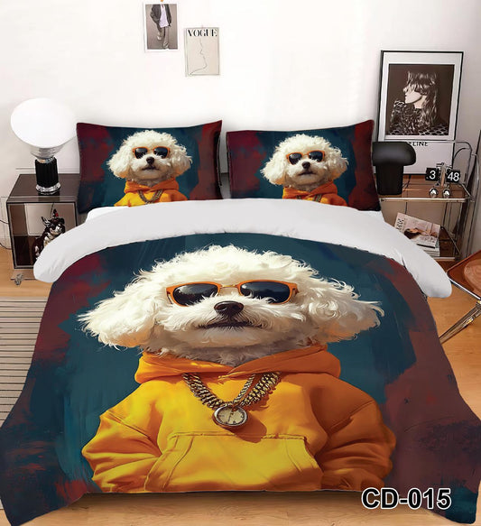 Lenjerie 5D Finet 6 Piese, cu Elastic, Imprimeu Identic cu Poza, Catelus-D9514