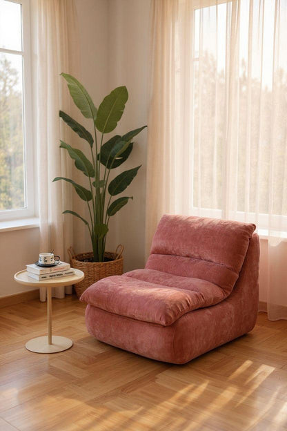 Fotoliu Premium Aveline, cu Sustinere Ergonomica HD Foam, Catifea, Roz-C10007