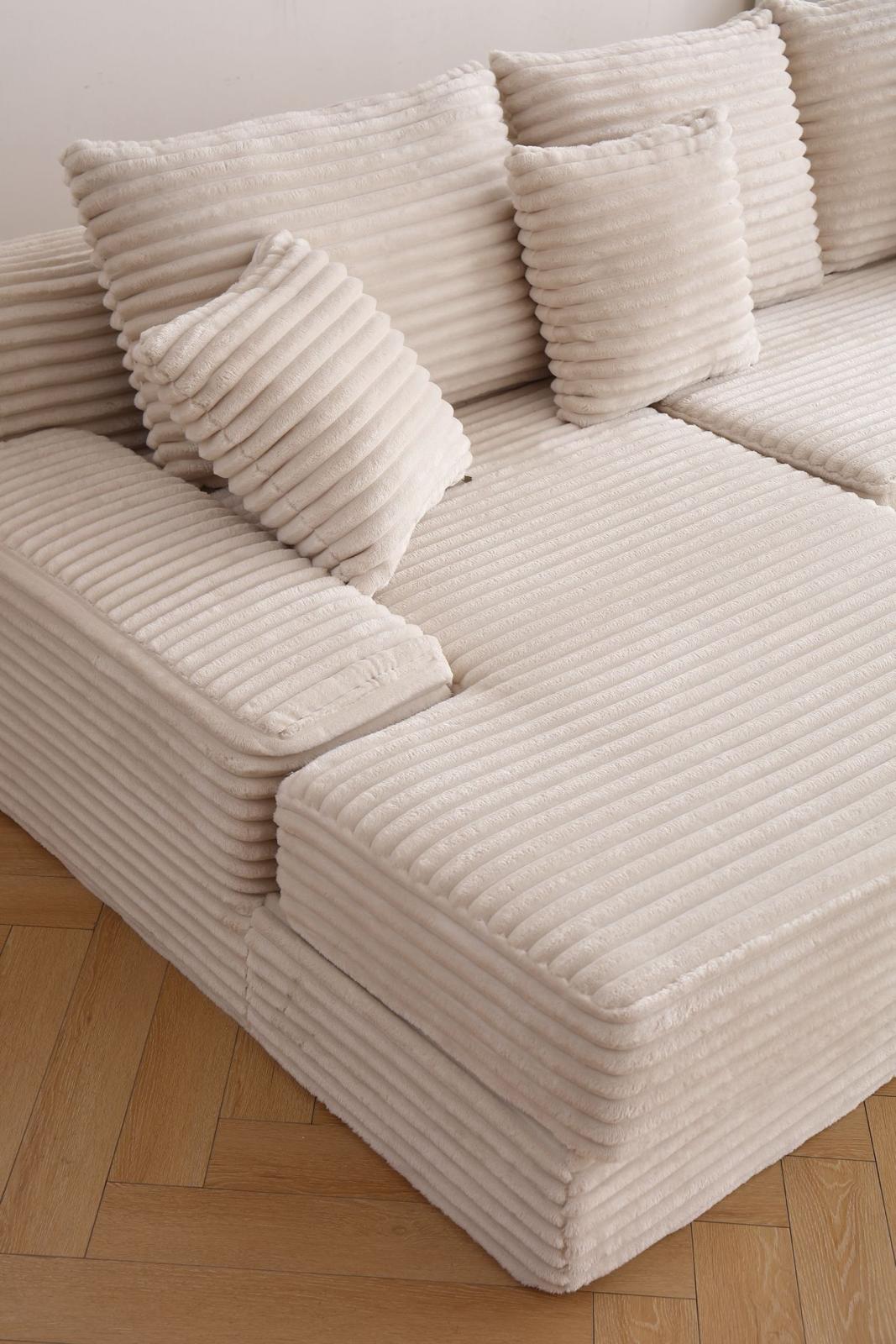 Coltar Premium Elysia, cu Susținere Ergonomică HD Foam, Catifea Reiata, Crem-C10012