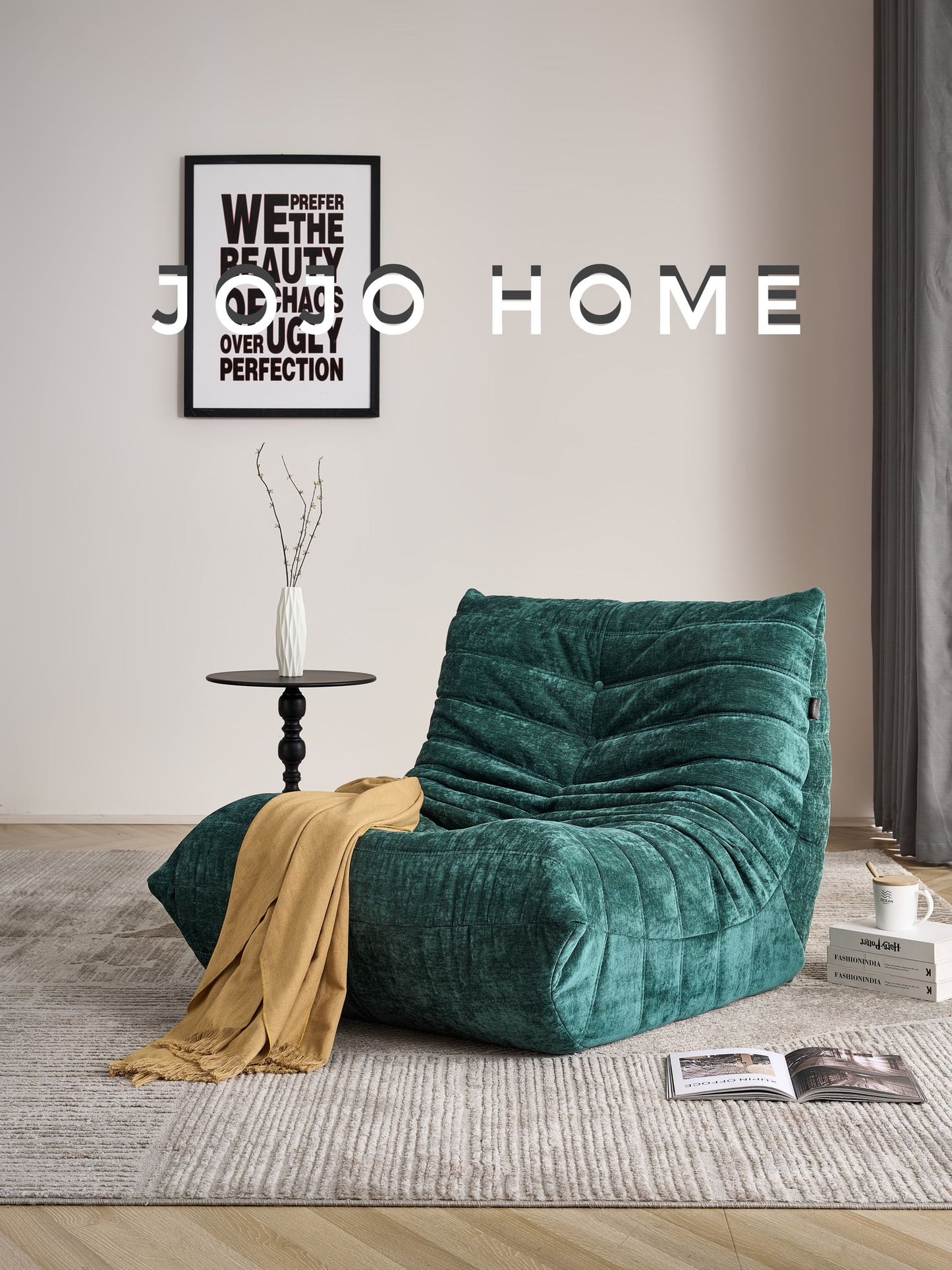 Fotoliu Premium Belluno, cu Susținere Ergonomică, Catifea, Verde