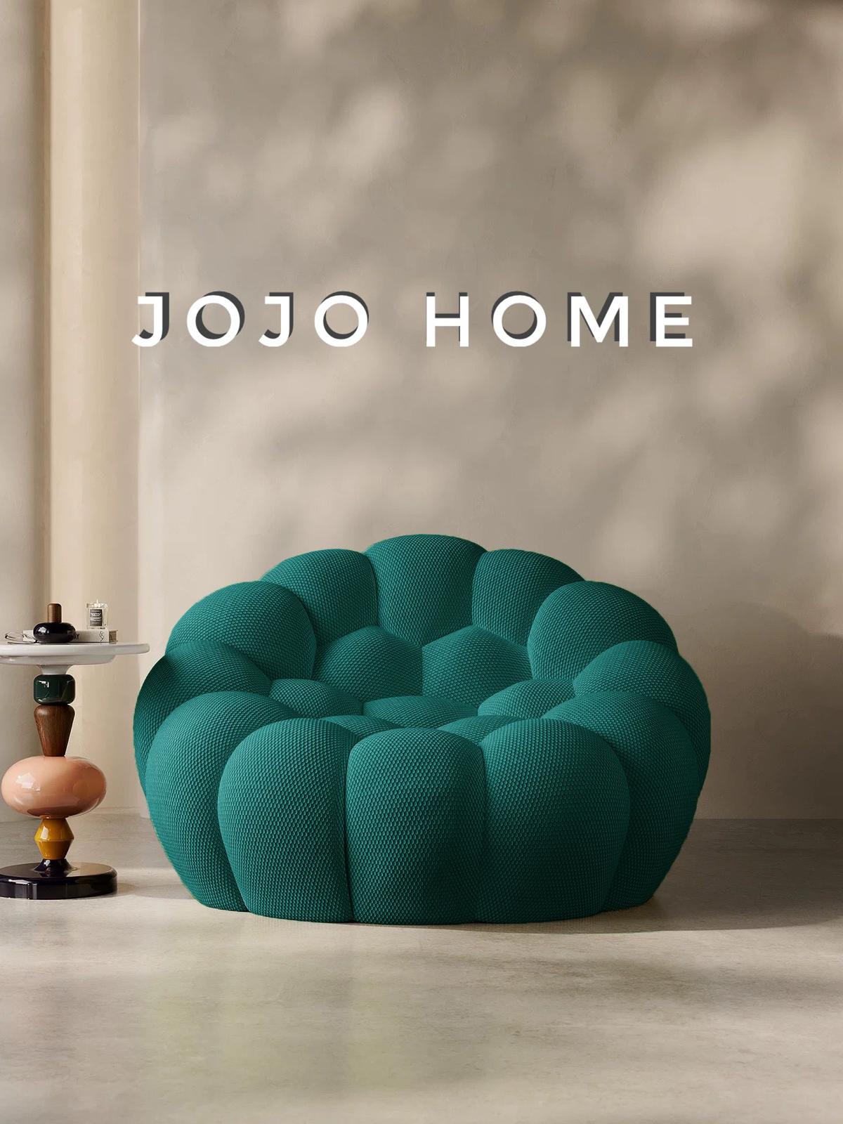 Fotoliu Premium Bubbly cu Sustinere Ergonomica HD Foam, Catifea Reiata, Verde-C9461