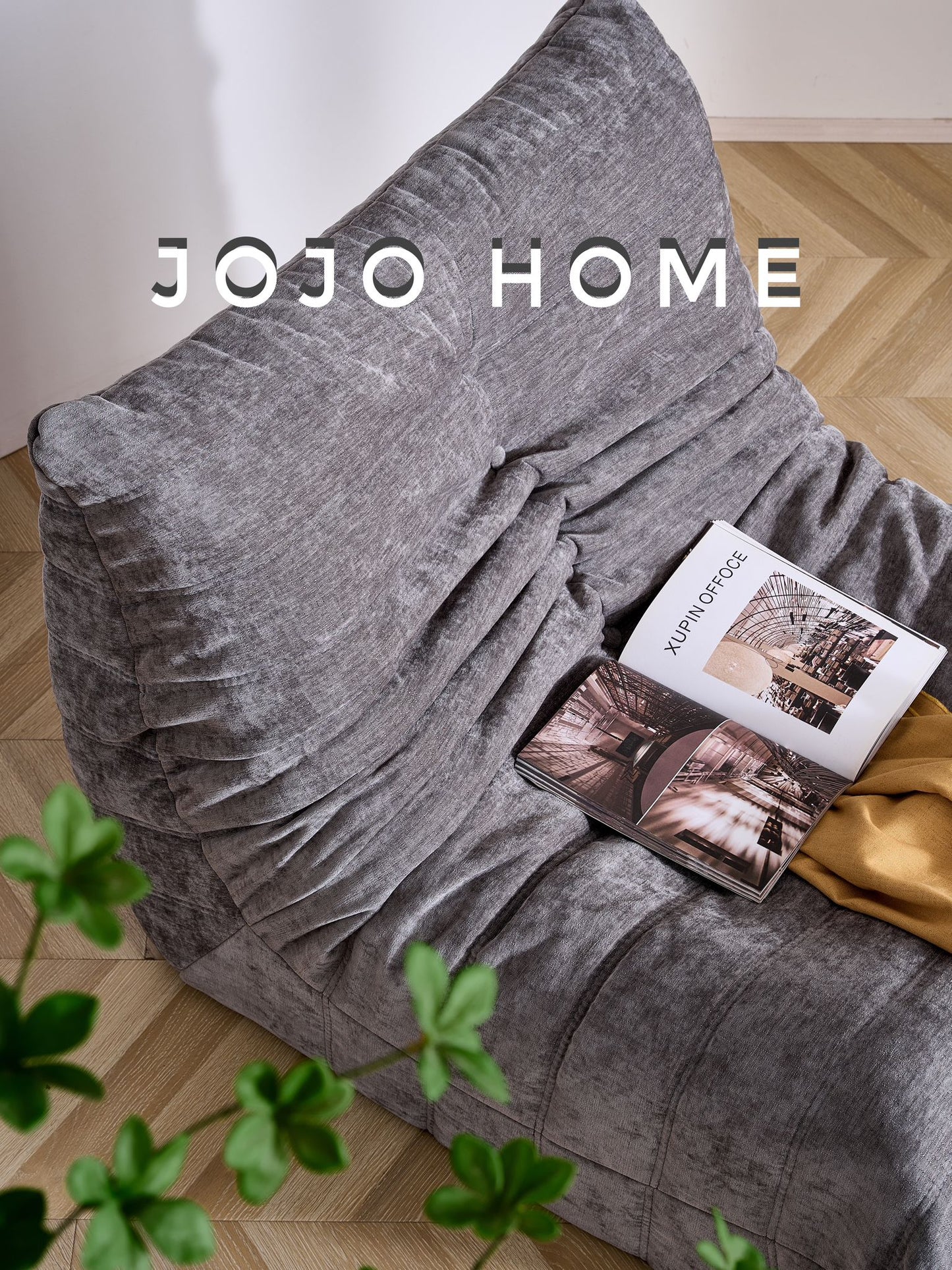 Fotoliu Premium Belluno, cu Susținere Ergonomică, Catifea, Gri