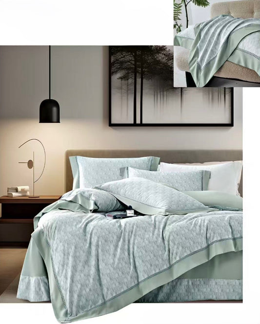 Lenjerie Luxury din Bumbac Satinat Premium, 4 Piese-CF10803