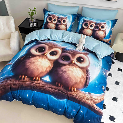 Lenjerie 5D Finet, 4 Piese, 1 Persoana, cu Elastic, Imprimeu Digital Identic cu Poza-C9813