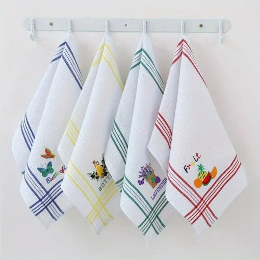 Set 20 Prosoape Bucatarie din Bumbac, 40x60cm, cu Broderie-HP10619