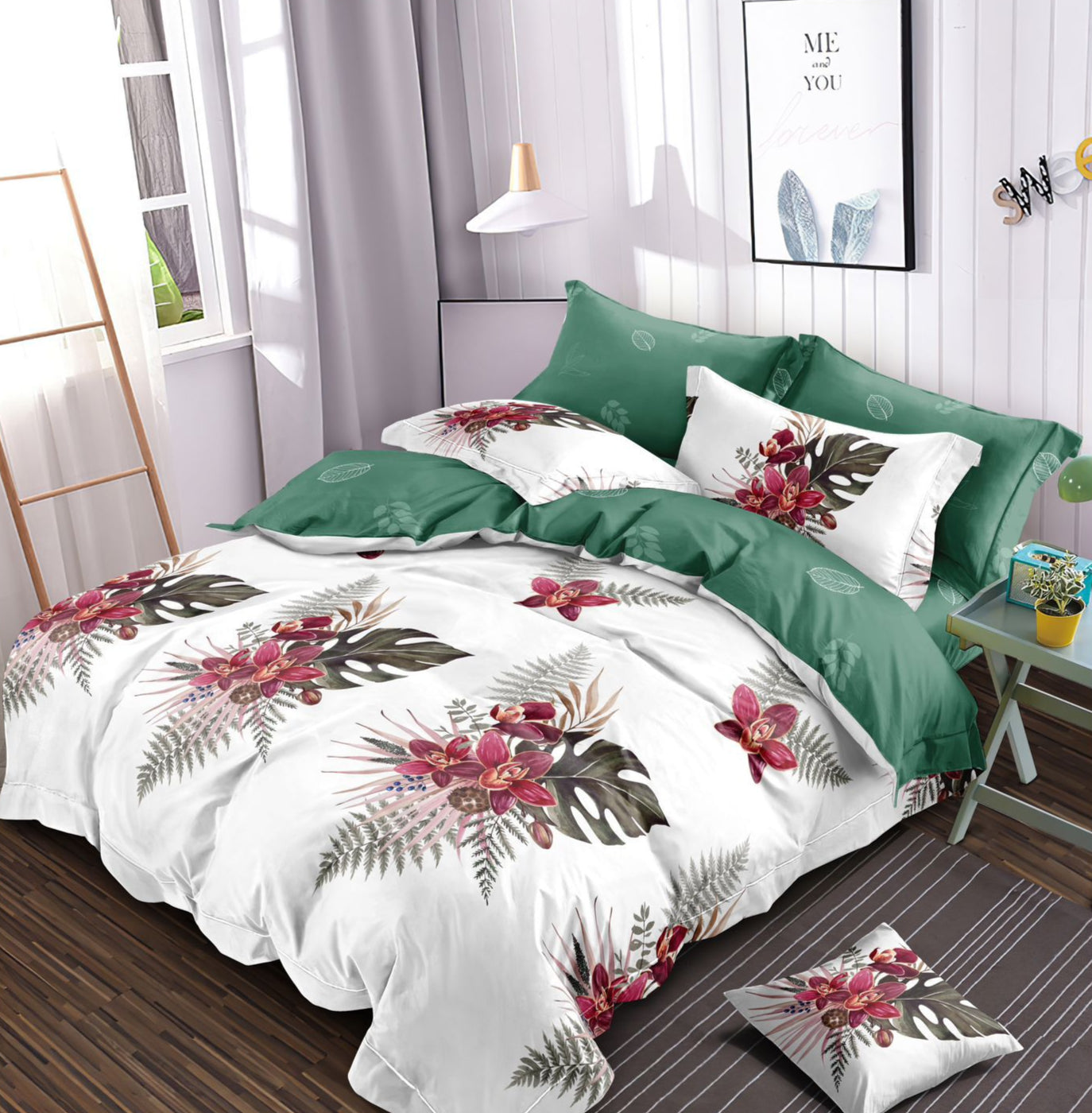 Lenjerie Pat Dublu din Finet Superior, 6 Piese, cu Elastic-YO9590