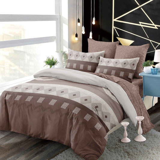 Lenjerie Pat Dublu din Finet Superior, 6 Piese, cu Elastic-P9379