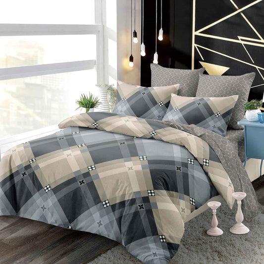 Lenjerie Pat Dublu din Finet Superior, 6 Piese, cu Elastic-P9380