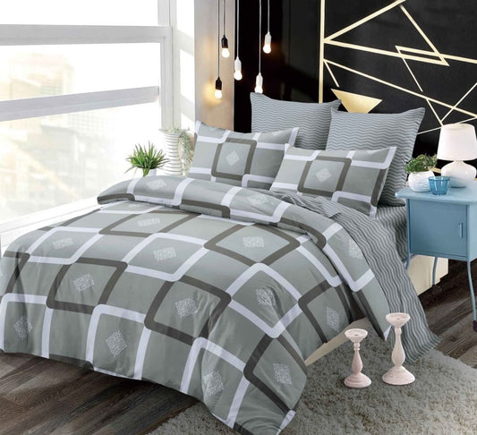 Lenjerie Pat Dublu din Finet Superior, 6 Piese, cu Elastic-P9382