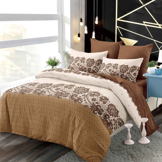 Lenjerie Pat Dublu din Finet Superior, 6 Piese, cu Elastic-P9383