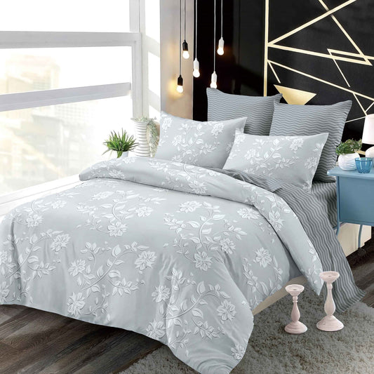 Lenjerie Pat Dublu din Finet Superior, 6 Piese, cu Elastic-P9385