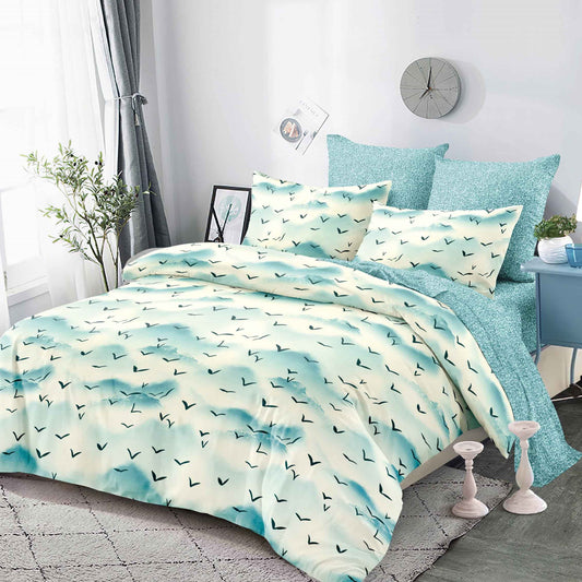 Lenjerie Pat Dublu din Finet Superior, 6 Piese, cu Elastic-P9390