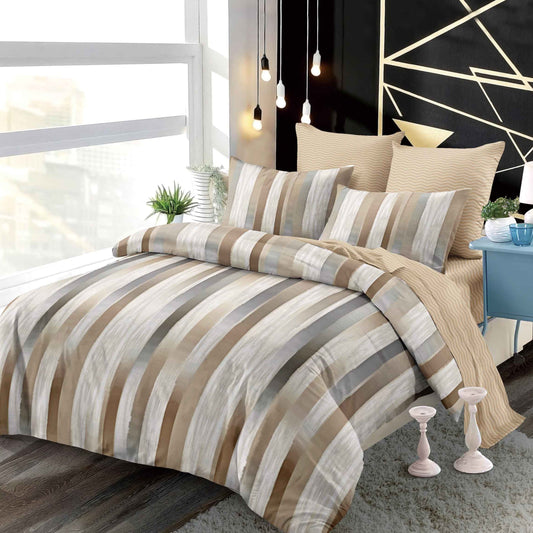 Lenjerie Pat Dublu din Finet Superior, 6 Piese, cu Elastic-P9421