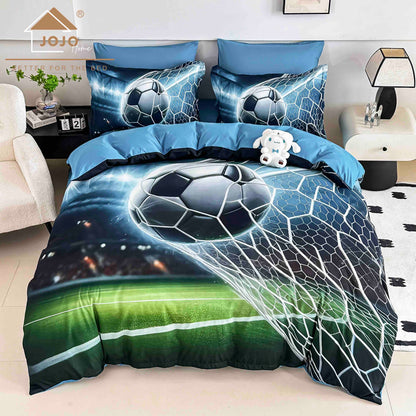 Lenjerie 5D Finet, 4 Piese, 1 Persoana, cu Elastic, Imprimeu Digital Identic cu Poza-C9787