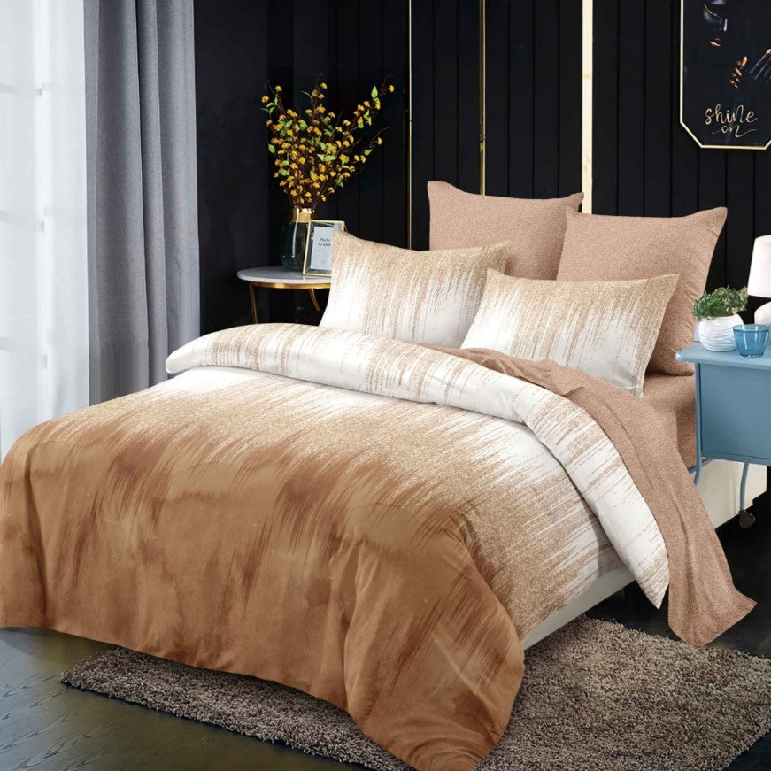 Lenjerie Pat Dublu din Finet Superior, 6 Piese, cu Elastic-P9356