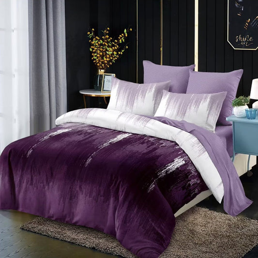 Lenjerie Pat Dublu din Finet Superior, 6 Piese, cu Elastic-P9358