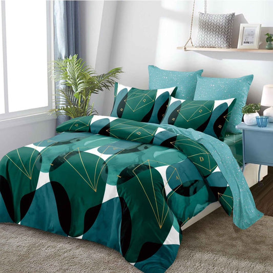 Lenjerie Pat Dublu din Finet Superior, 6 Piese, cu Elastic-P9360