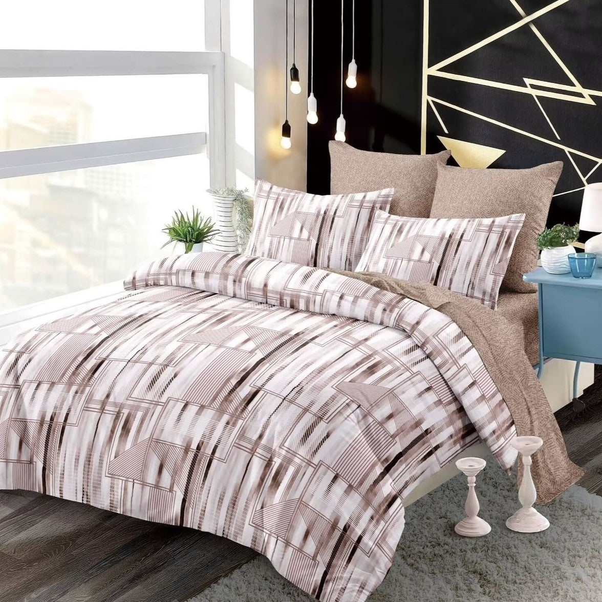 Lenjerie Pat Dublu din Finet Superior, 6 Piese, cu Elastic-P9361