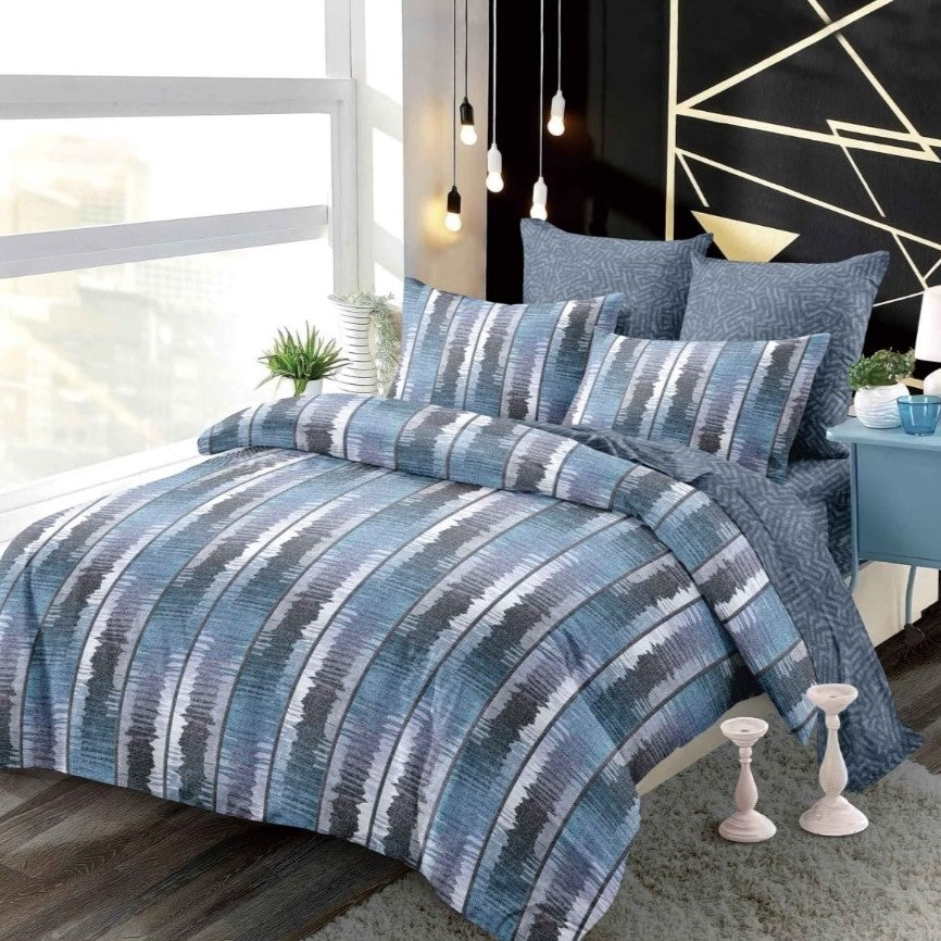 Lenjerie Pat Dublu din Finet Superior, 6 Piese, cu Elastic-P9362