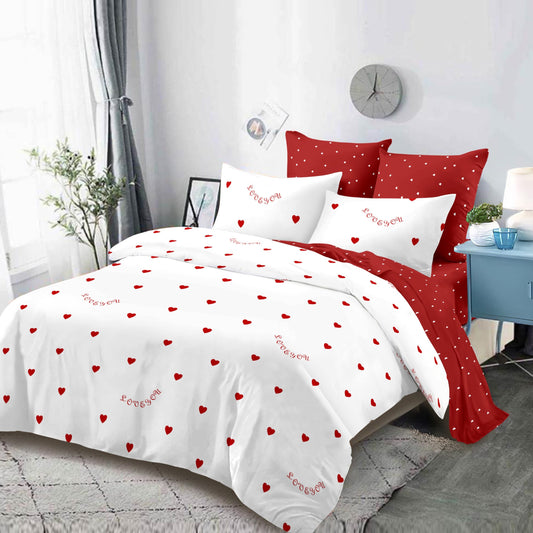 Lenjerie Pat Dublu din Finet Superior, 6 Piese, cu Elastic-P9432