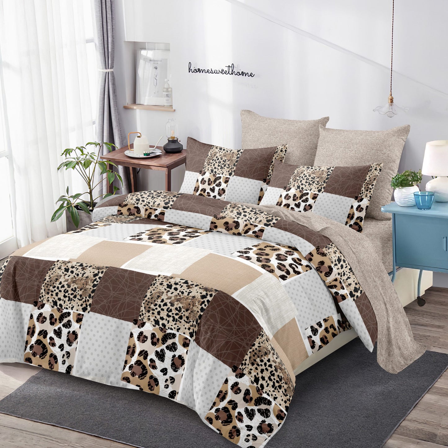 Lenjerie Pat Dublu din Finet Superior, 6 Piese, cu Elastic-P9434