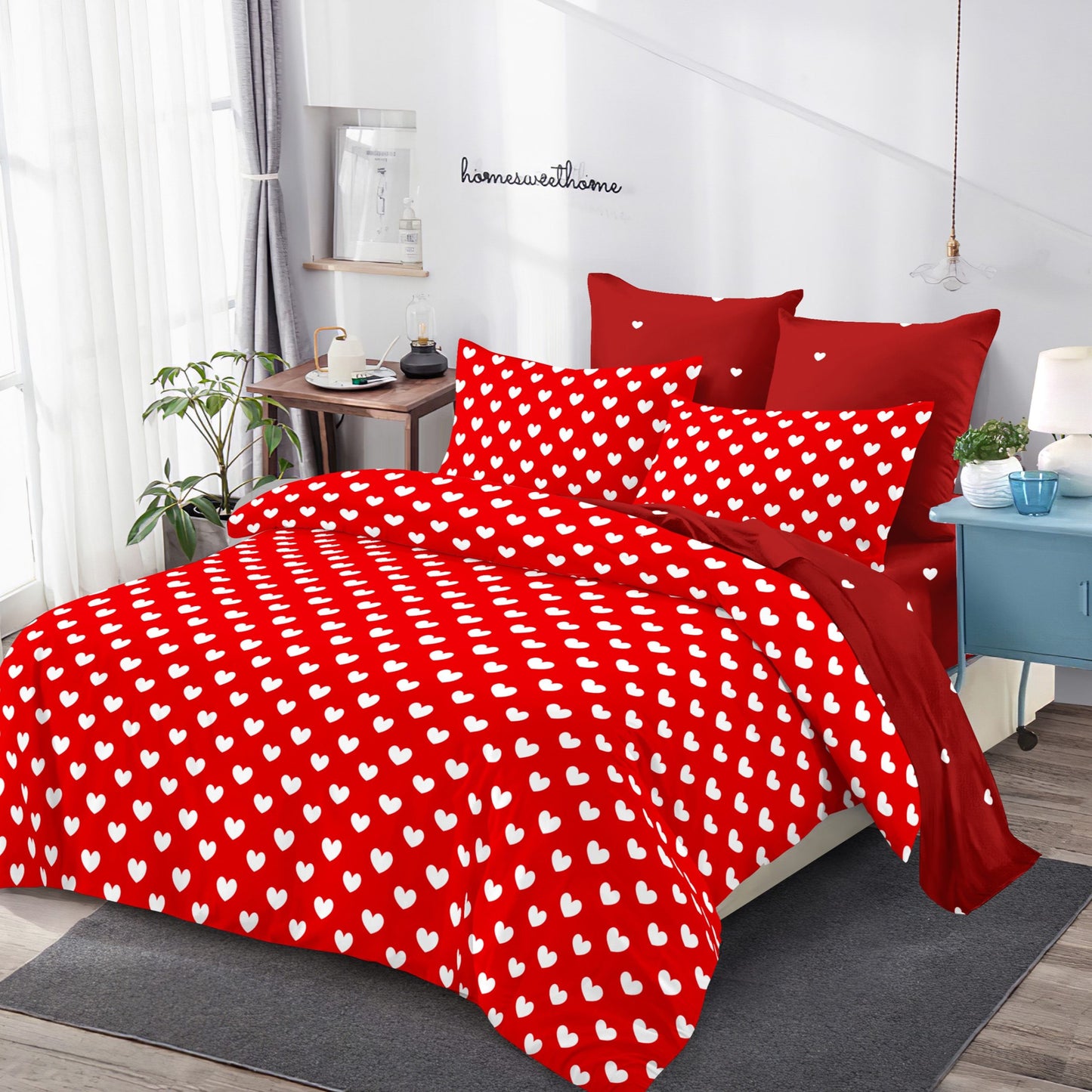 Lenjerie Pat Dublu din Finet Superior, 6 Piese, cu Elastic-P9437