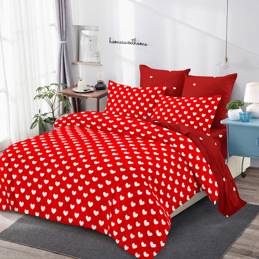 Lenjerie Pat Dublu din Finet Superior, 6 Piese, cu Elastic-P9437