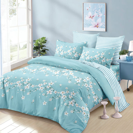 Lenjerie Pat Dublu din Finet Superior, 6 Piese, cu Elastic-P9452