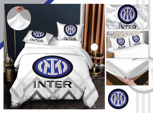 Lenjerie Pat Dublu, Finet, 4 Piese cu Elastic, Echipa Football, Inter-H9304