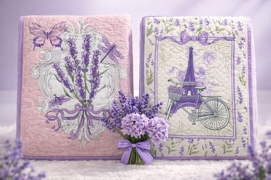 Set 12 Prosoape Bucatarie din Bumbac, 40x60cm, Lavanda-HP10626