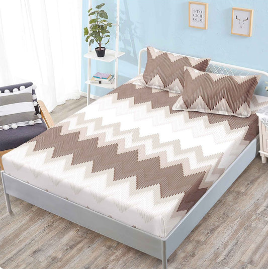 Husa de Pat cu Elastic, din Finet, 160x200cm+2 Fete de Perna-P10267