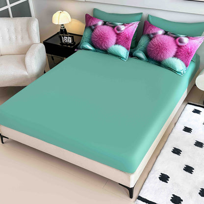 Lenjerie 5D Finet, 4 Piese, 1 Persoana, cu Elastic, Imprimeu Digital Identic cu Poza-C9809