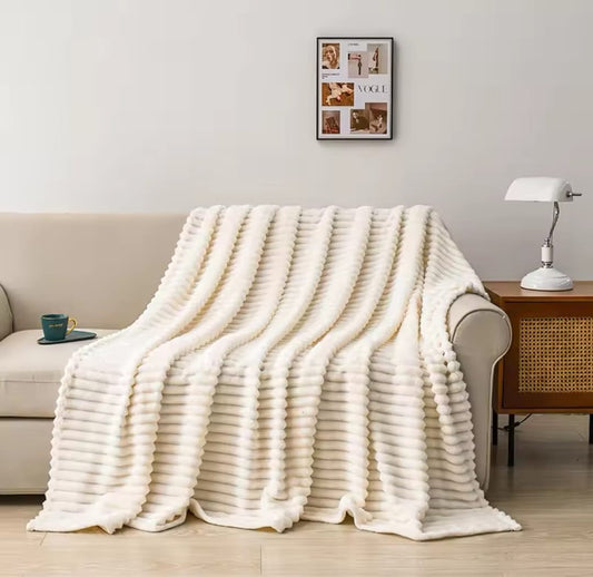 Patura Pufoasa Cocolino Premium, 200x230cm, Model Dungat, Crem-A10552
