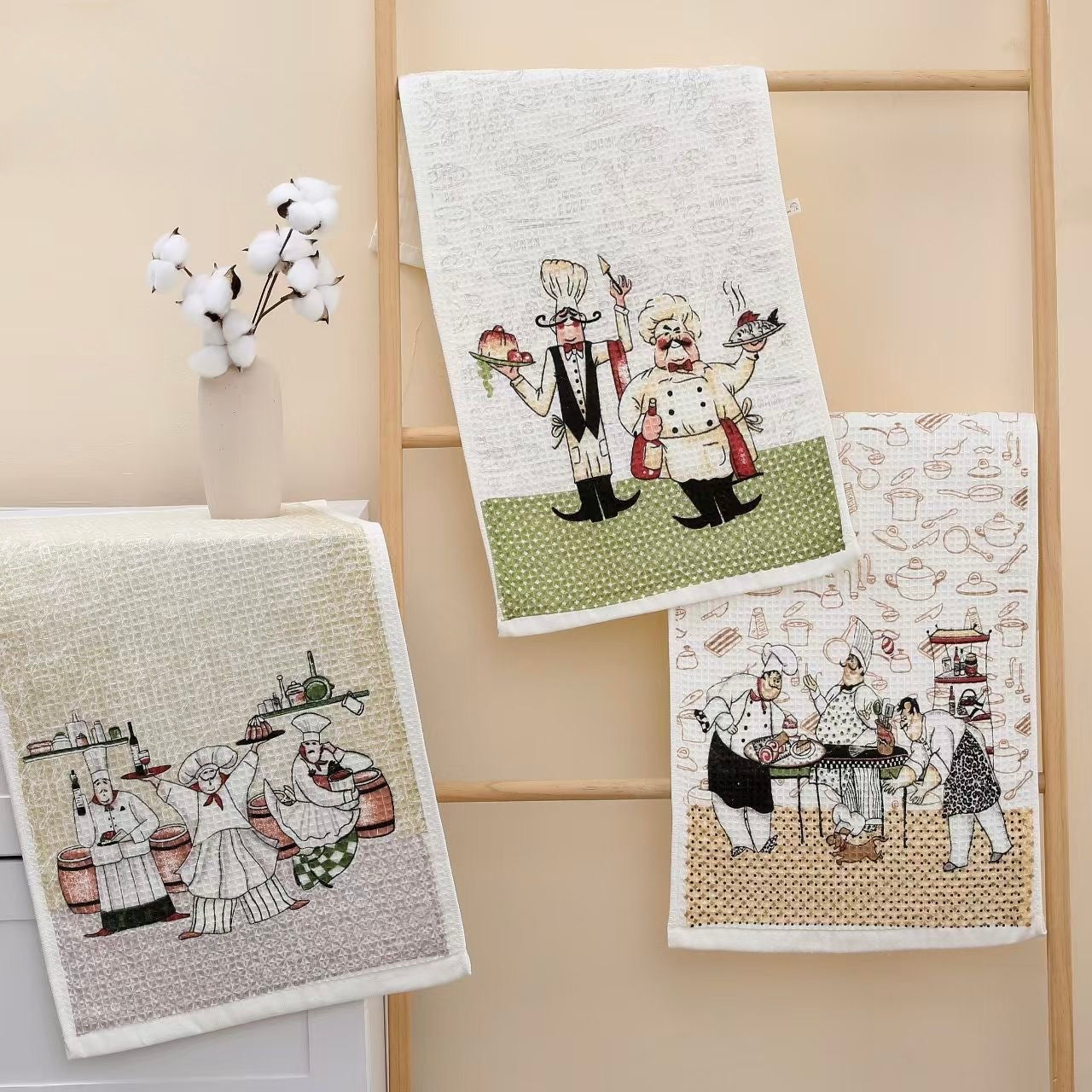 Set 12 Prosoape Bucatarie din Bumbac, 40x60cm, Bucătari-HP10629