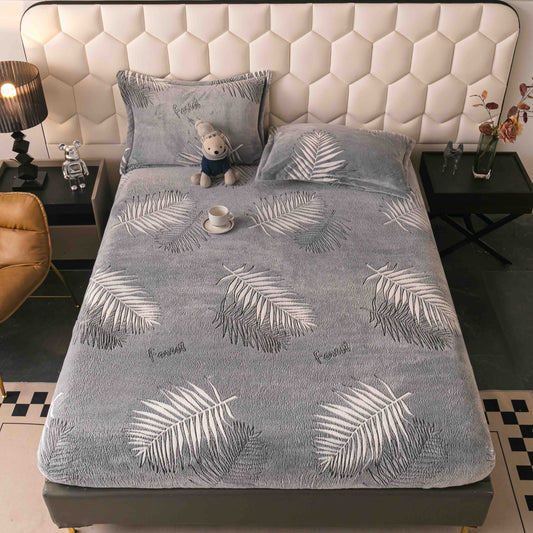 Husa Cocolino cu Elastic+2 Fete de Perna, Gri/Ferigi-C9632