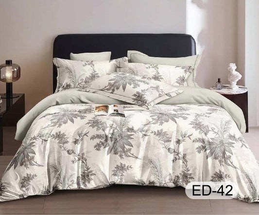 Lenjerie Bumbac Fin Superior, 7 Piese, cu 2 Cearceafuri de Pat-D8110