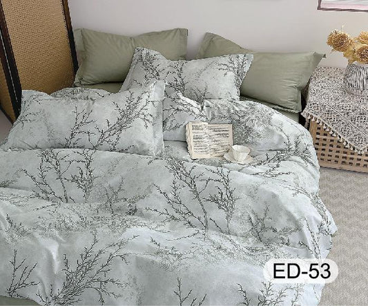 Lenjerie Bumbac Fin Superior, 7 Piese, cu 2 Cearceafuri de Pat-D8117